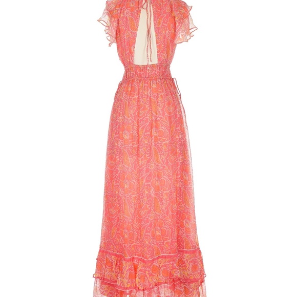 Cleobella Hannah Maxi Dress In Blossom Floral Block Print, Pink - Size S - Picture 9 of 9